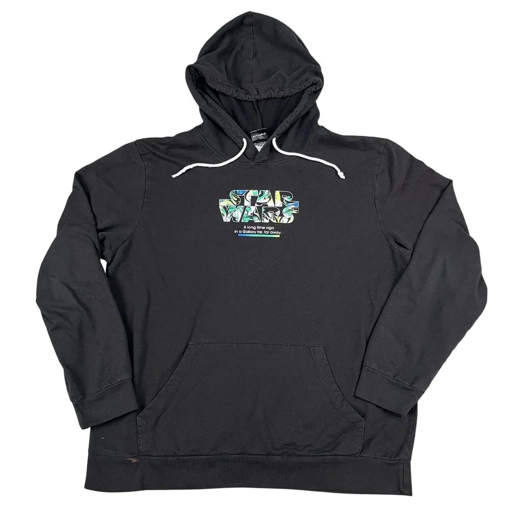 Star Wars A Long Time Ago Black Hoodie Sz Large